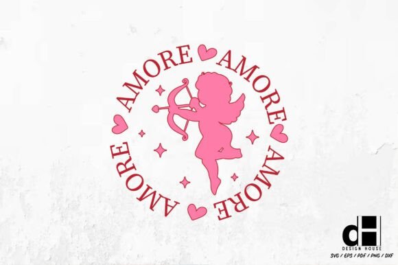 Amore – Valentine Cupid Amore SVG PNG for Crafts and Graphics