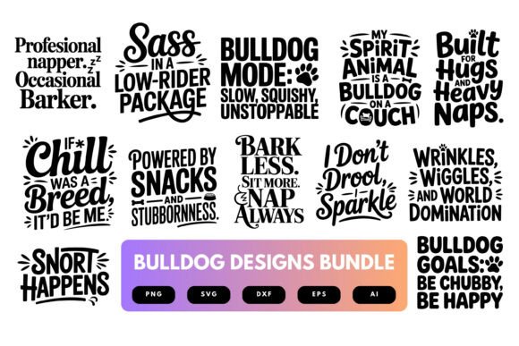 Bulldog SVG Bundle: A Must-Have for Creative Graphics and Crafts