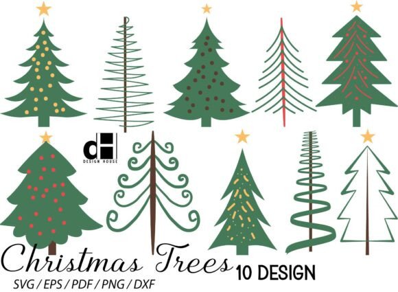 Christmas Trees Bundle SVG PNG: A Must for Creative Crafts