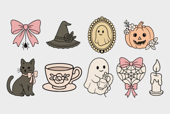 Coquette Halloween Girly Bundle: A Crafty Graphic Asset