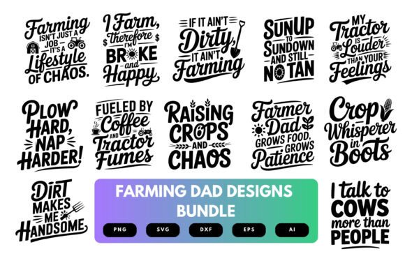 Farming Dad SVG Bundle: A Rustic Touch for Embroidery