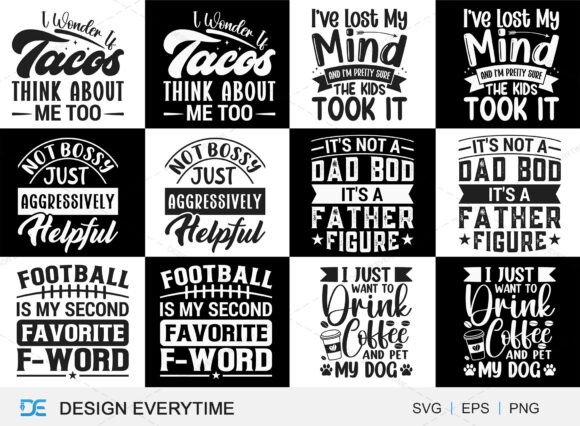 Funny SVG Design Bundle: Perfect for T-Shirt Graphics