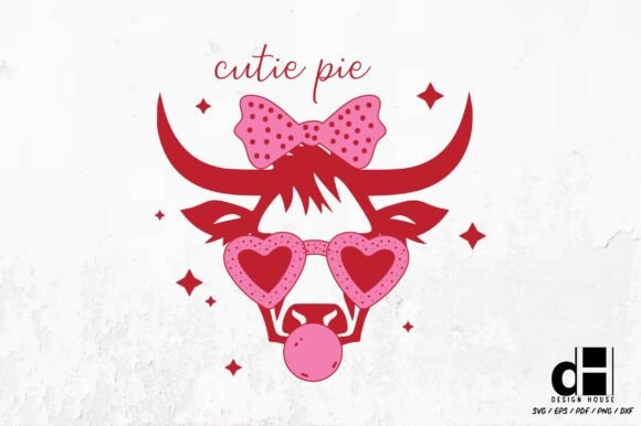 Valentine Highland Cow SVG PNG: A Charming Addition for Local Crafts and Graphics