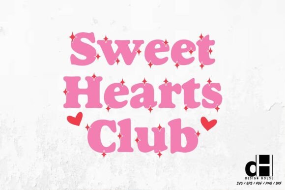 Valentine Sweet Hearts Club SVG PNG: A Charming Embroidery Design